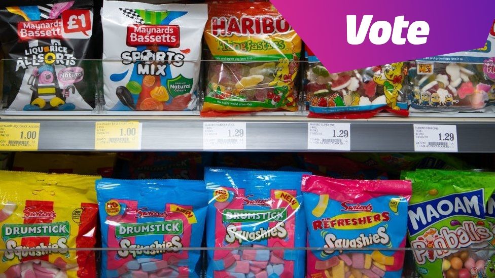 Sweets by the checkouts.