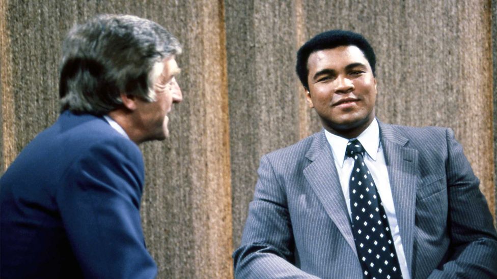 Michael Parkinson with his guest Muhammad Ali in 1981