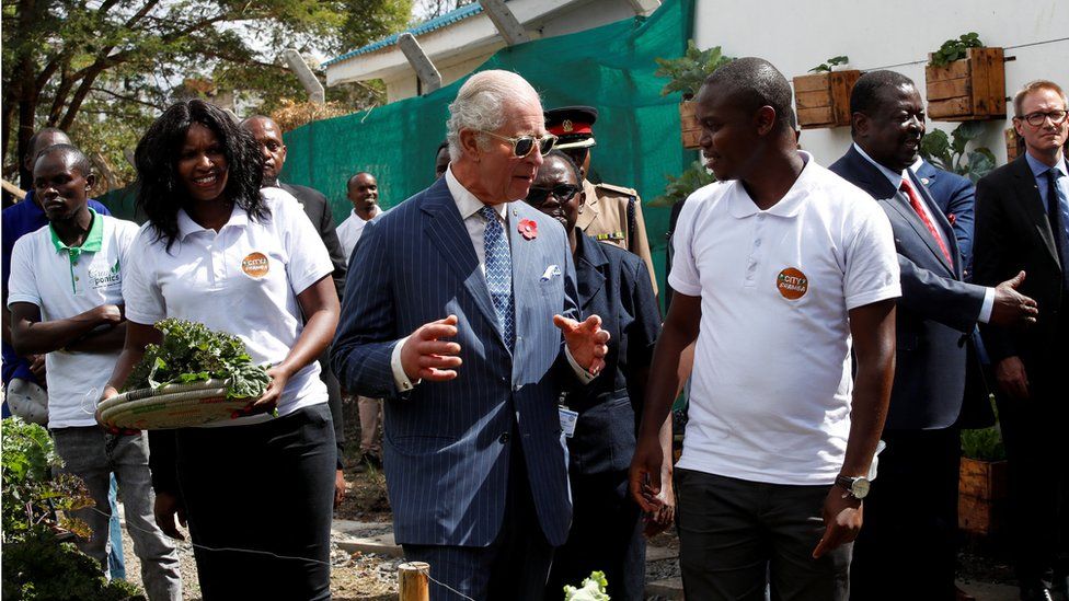 King in urban farming project in Kenya