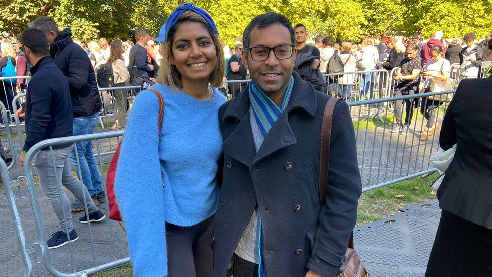 Assiya Khan (left) and Samir Dwesar at Southwark Park.