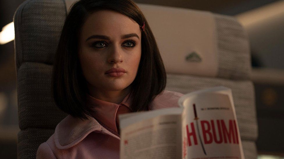 Joey King in Bullet Train as Prince, a British assassin posing as a schoolgirl