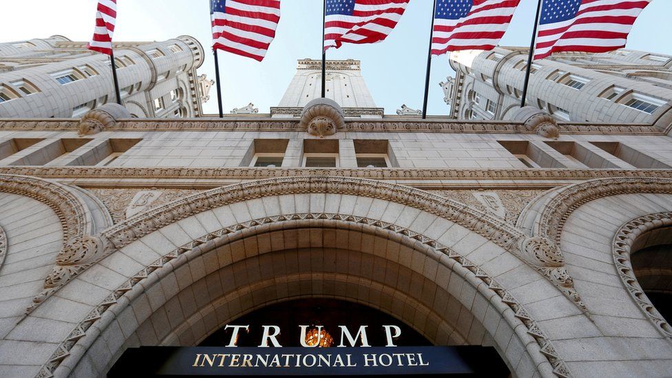 The Trump International Hotel on its opening day in Washington DC, 12 September 2016