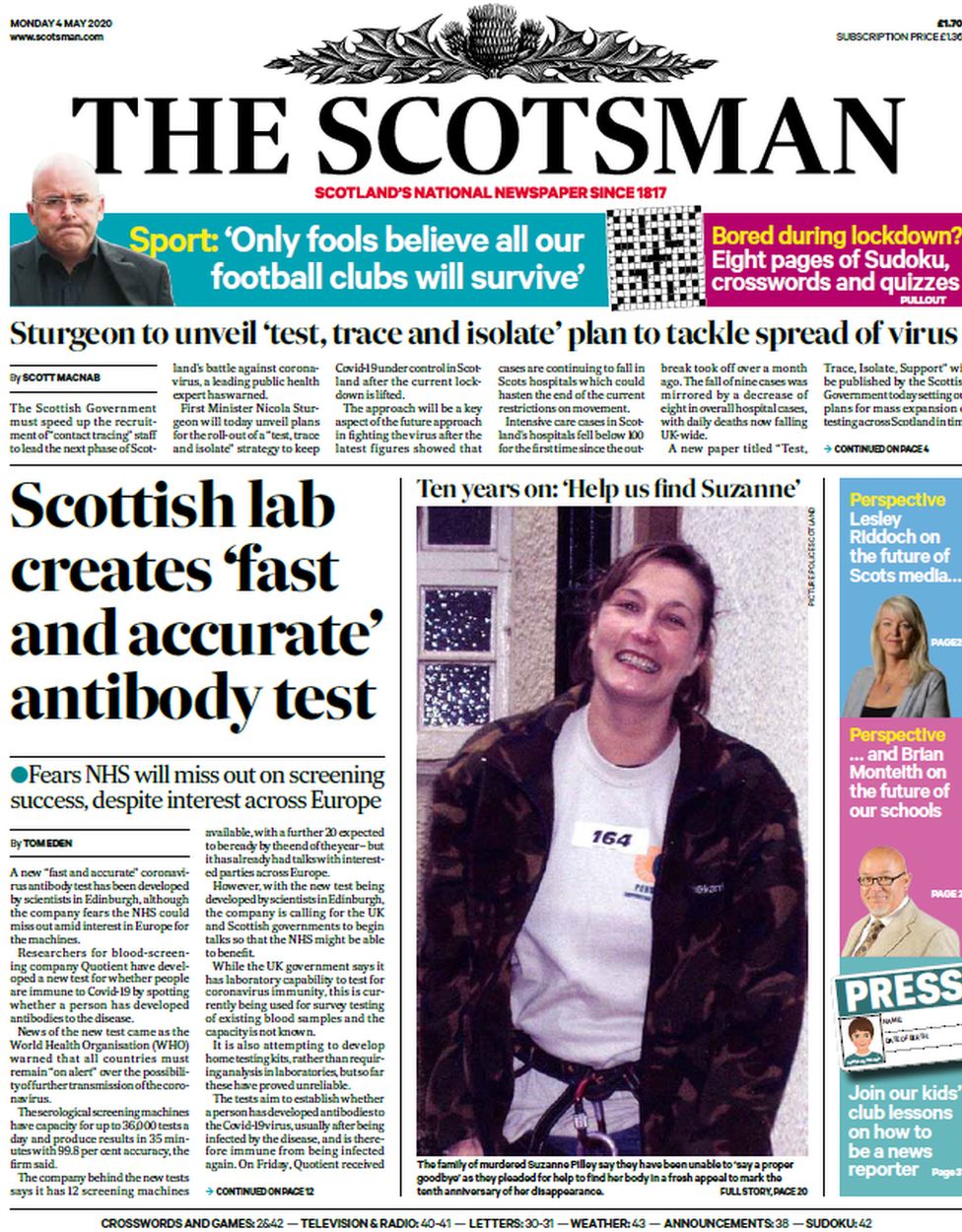 Scotland's Papers: International 'mission' To Develop Covid-19 Vaccine ...