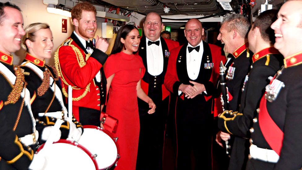 The Duke and Duchess of Sussex arrive to attend The Mountbatten Festival of Music at the Royal Albert Hall