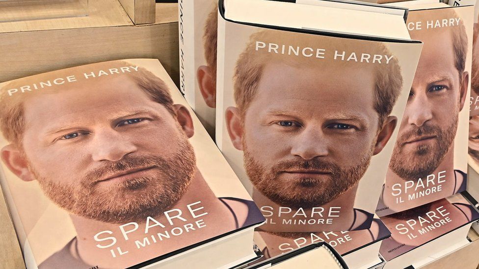 Copies of Prince Harry's memoir Spare on sale
