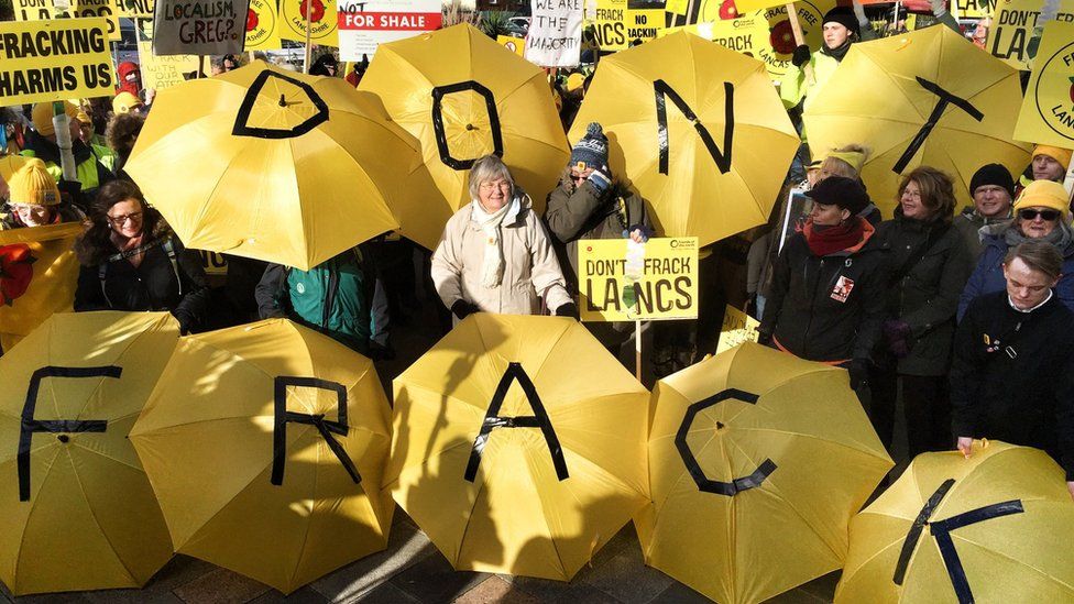 Fracking protests at Lancashire County Council