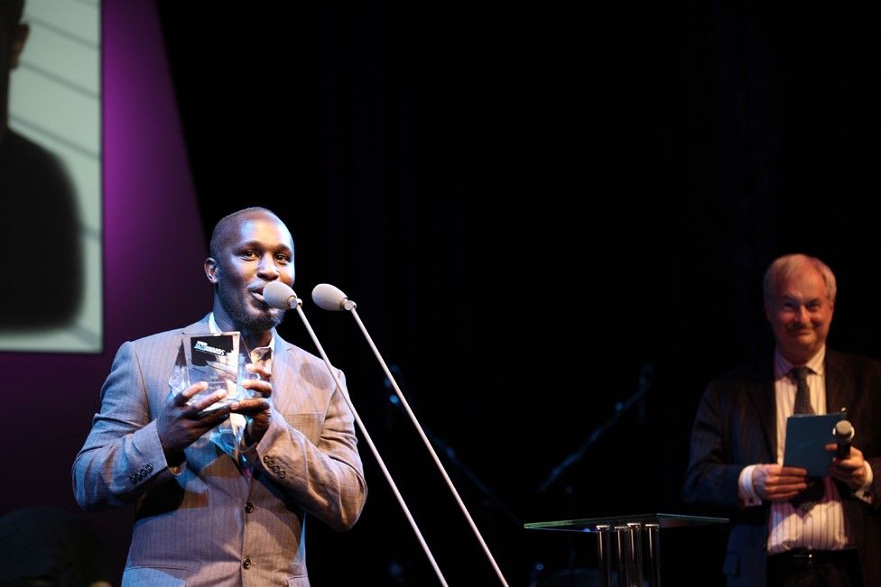 Tony accepting an award for Best Instrumentalist at the BBC Jazz Awards in 2008