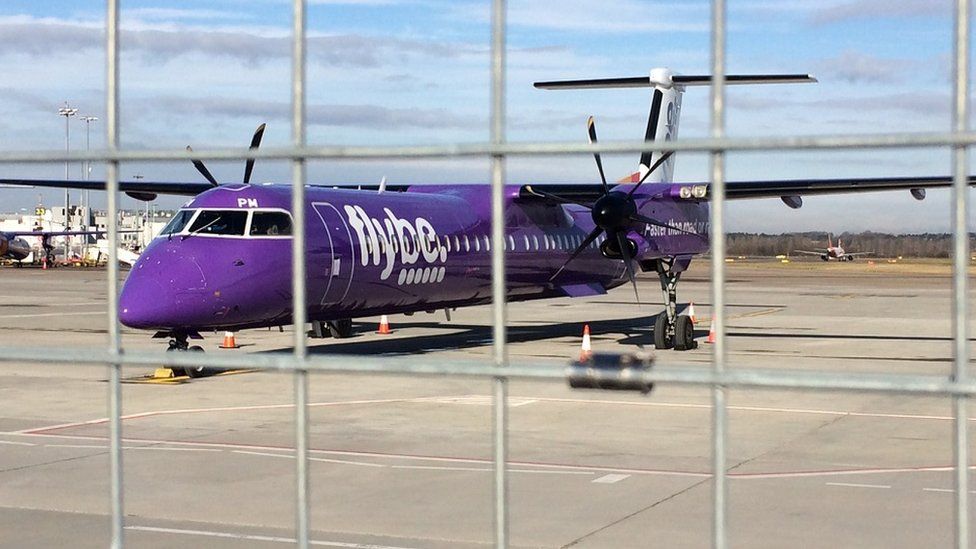 Flybe plane in Edinburgh