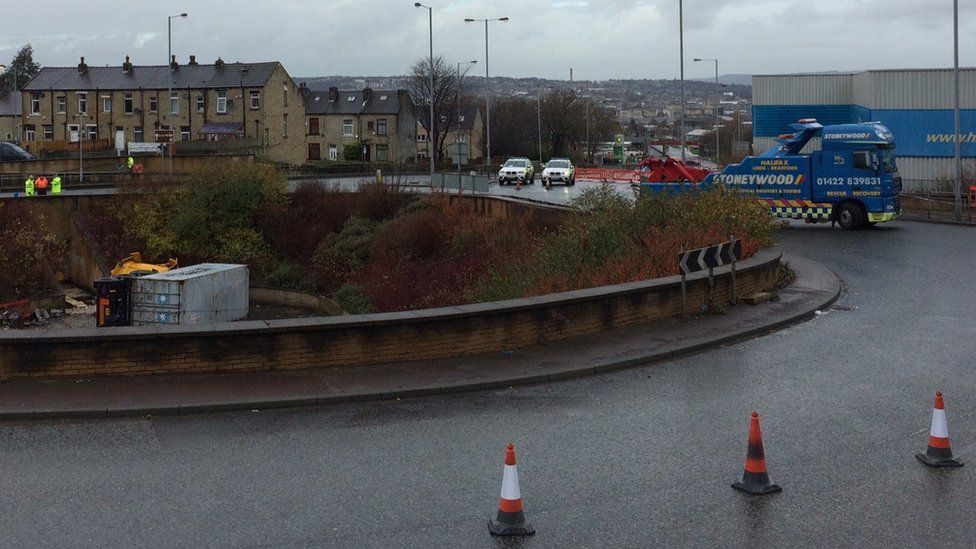 Lorry driver found dead in Bradford subway crash BBC News