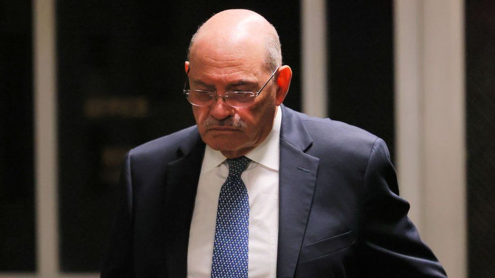 Allen Weisselberg appears in a Manhattan courtroom during the Trump Organisation's recently-concluded civil fraud trial