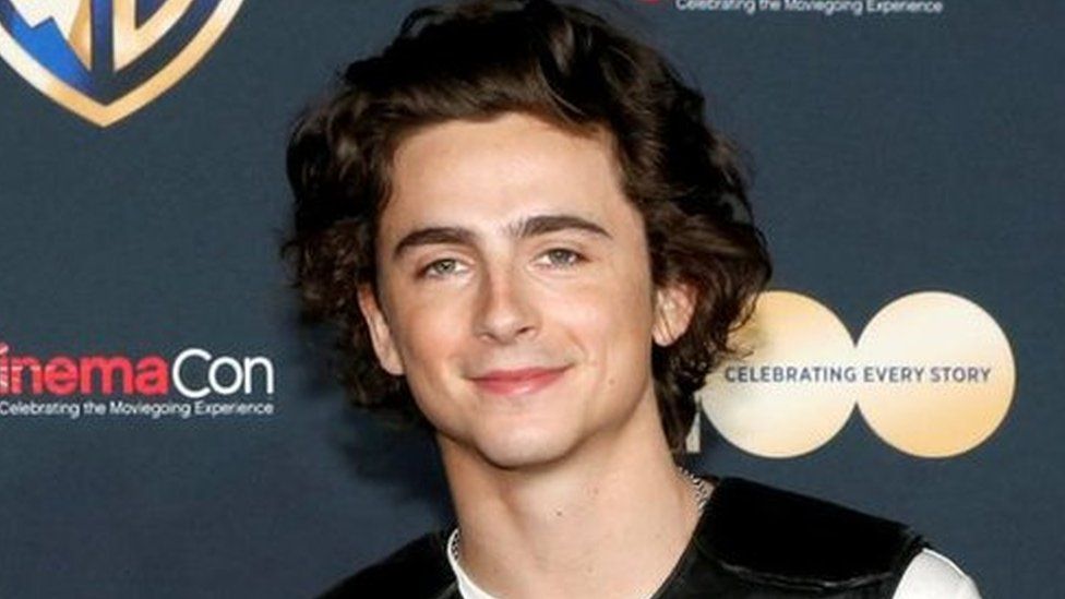 Calah Lane (L) and Timothee Chalamet, promoting the movie Wonka, attend a Warner Bros presentation during CinemaCon, the official convention of the National Association of Theatre Owners, in Las Vegas, Nevada