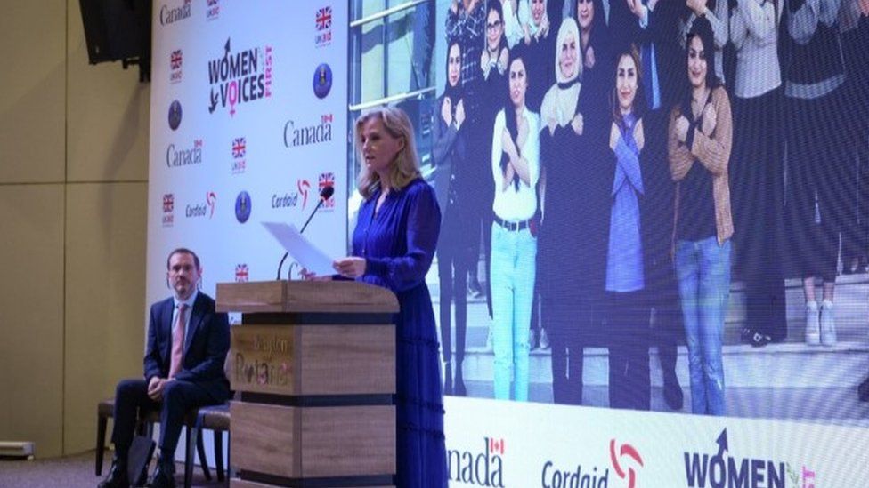 Sophie gave a speech at the annual CSSF Women's Voices First Conference in Baghdad