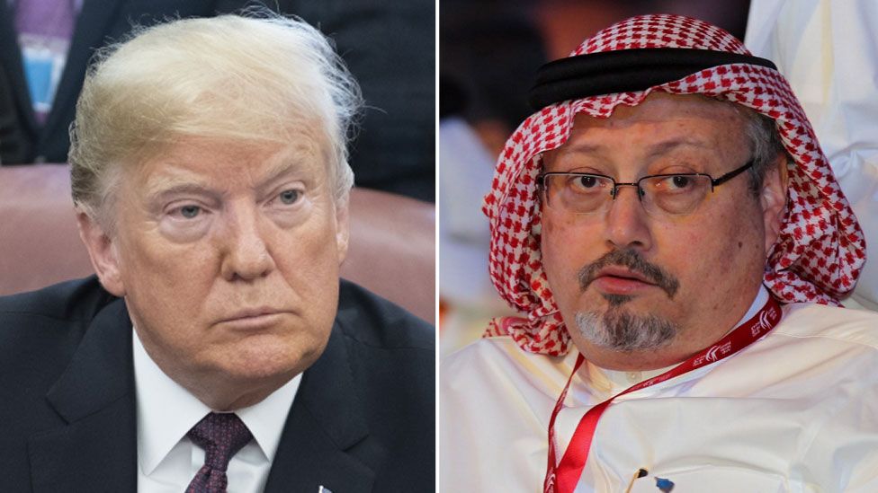 Donald Trump and Jamal Khashoggi