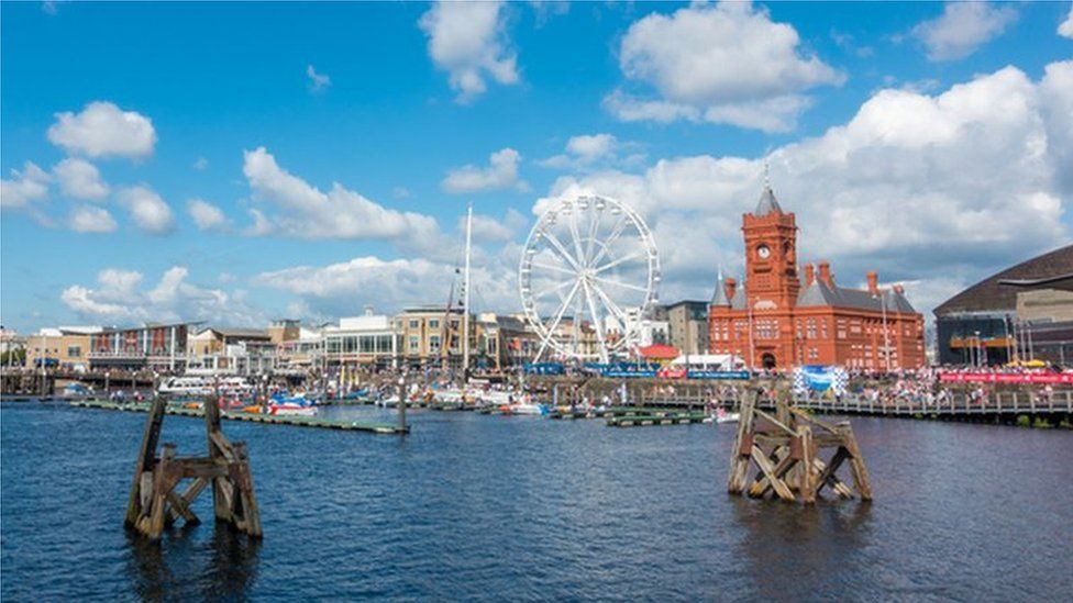 Cardiff bay in the day time