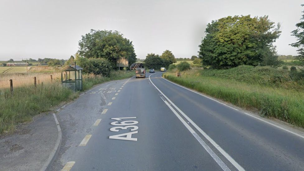 The A361 near Tansey