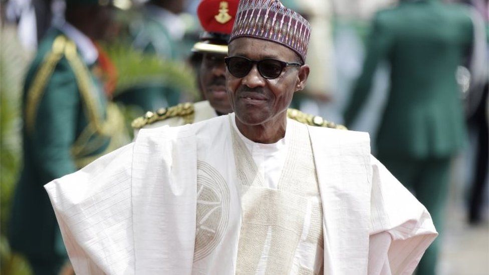 Nigerian President, Muhammadu Buhari, arrives for his Inauguration at the eagle square in Abuja, Nigeria