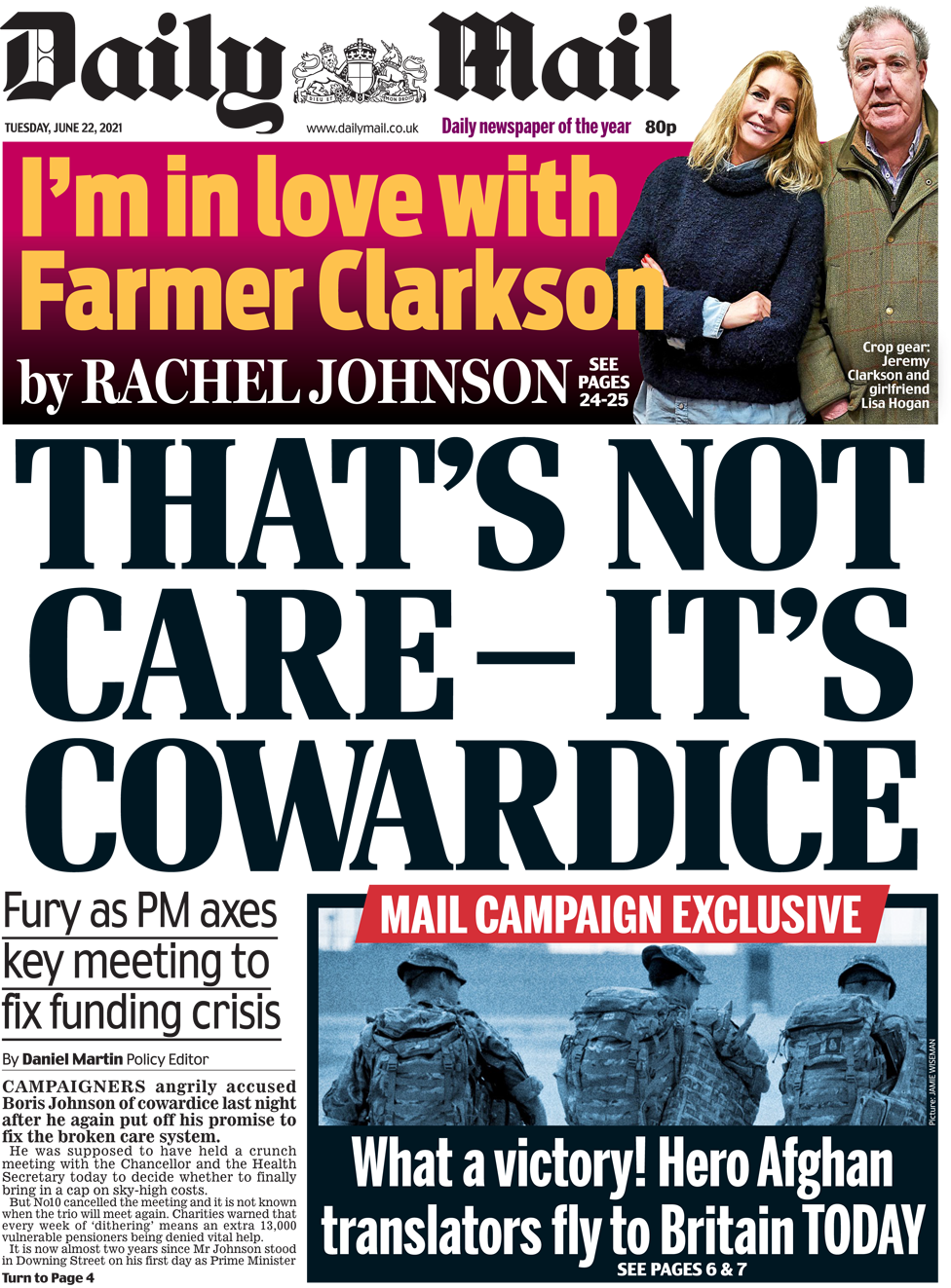 Daily Mail Tuesday
