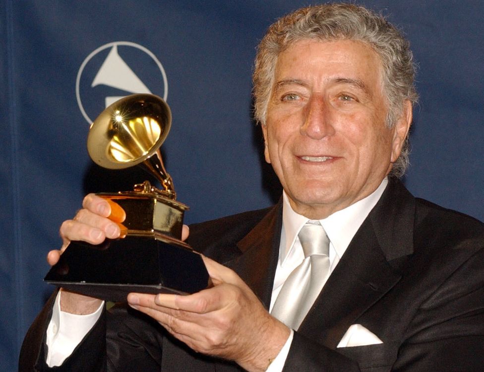 File photo dated 23/02/03 of Tony Bennett with the Best Traditional Pop Vocal Album award at the 45th Annual Grammy Awards at Madison Square Garden in New York, US, as the American singer has died aged 96. Issue date: Friday July 21, 2023.