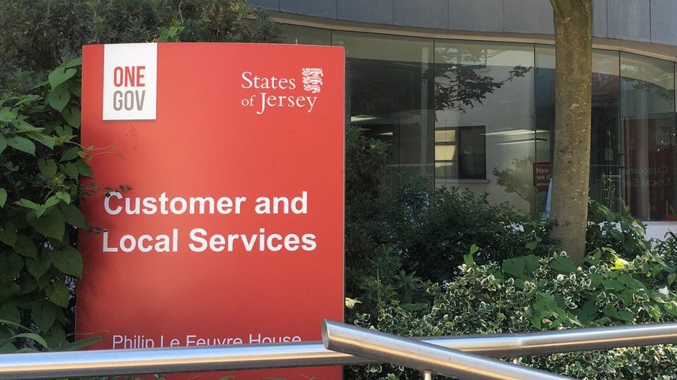 States of Jersey Customer and Local Services sign
