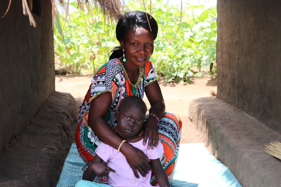 Christine with her foster child, Mercy