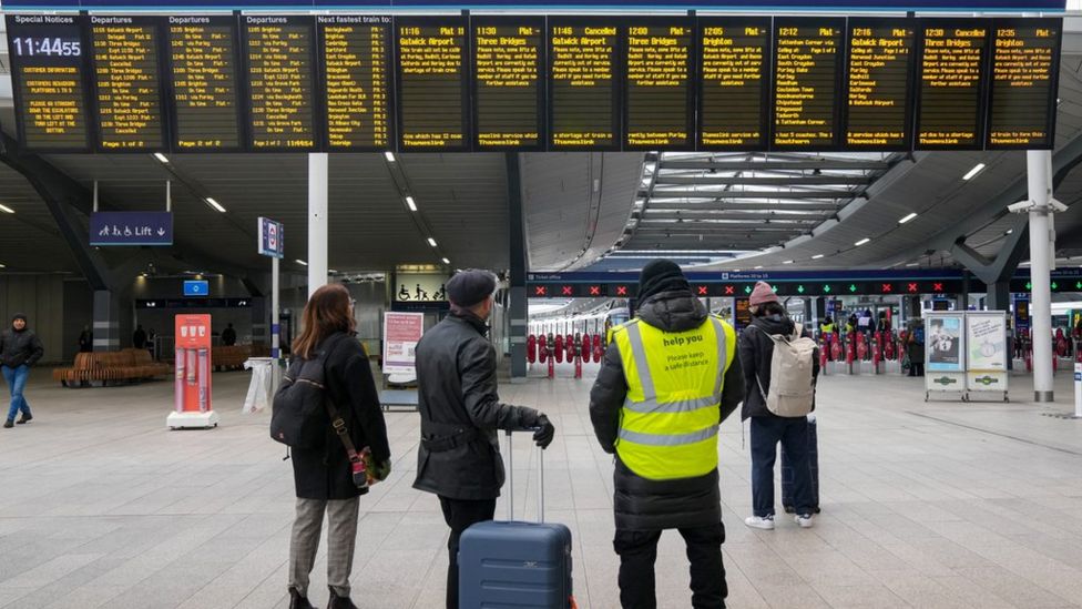 bbc news trains cancelled today london