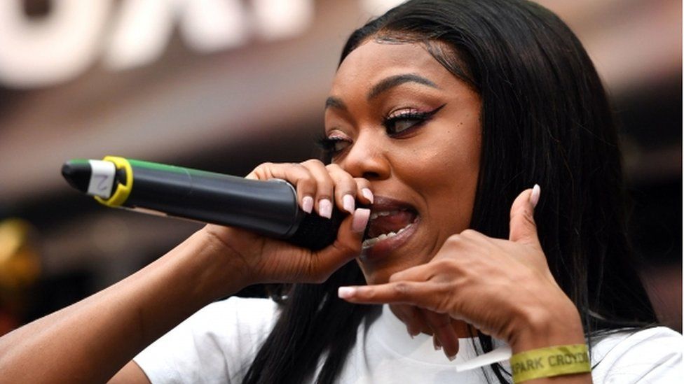 Lady Leshurr performs for England fans in July 2021