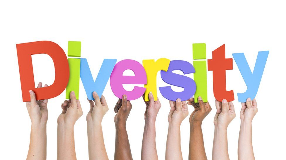 hands holding up 'Diversity'