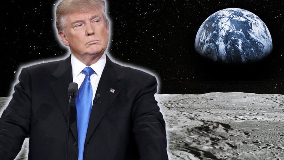 Donald Trump on the moon