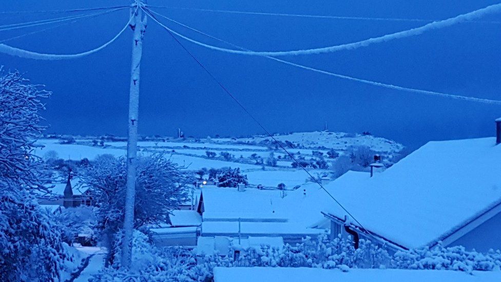 Snow in the Redruth area