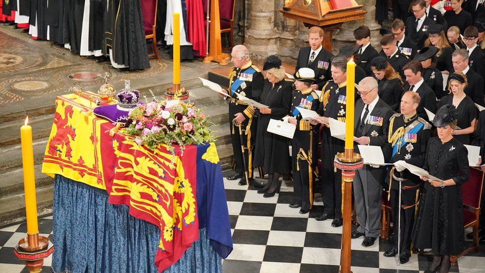 Funeral service at Westminster Abbey