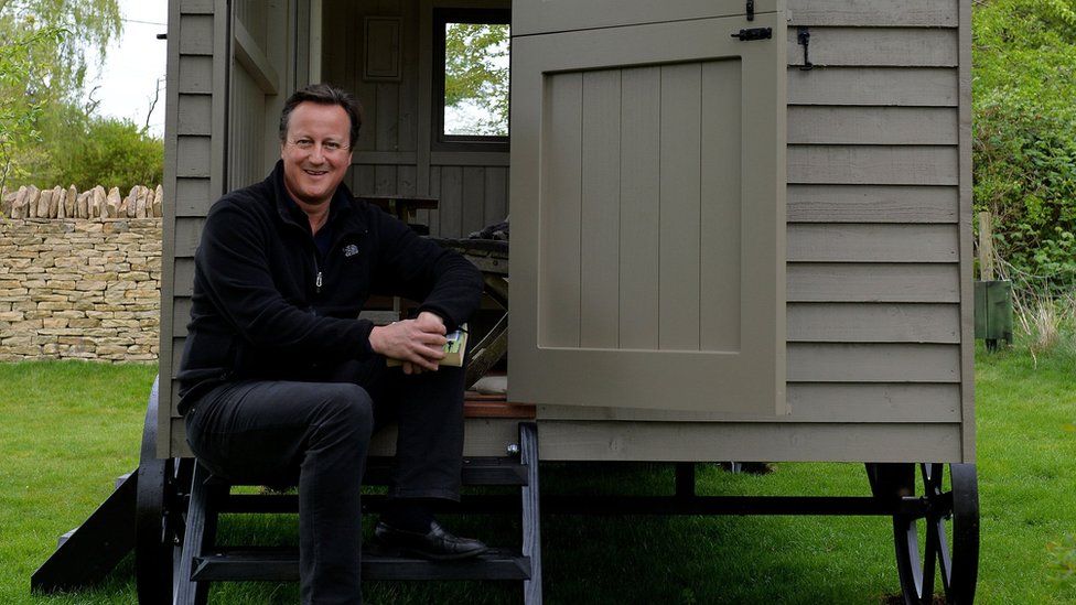 David Cameron on his shed