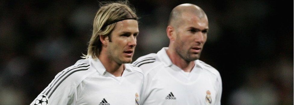 File pic 2006 of David Beckham and Zinedine Zidane