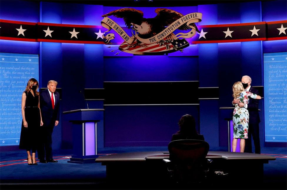 Presidential debate Second Trump v Biden debate in pictures BBC News