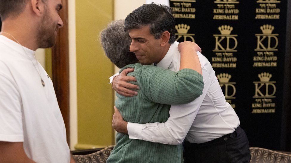 Rishi Sunak meets families in Israel whose daughters and sisters were taken hostage