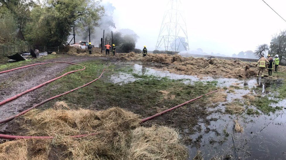 Barn Fire in Totton