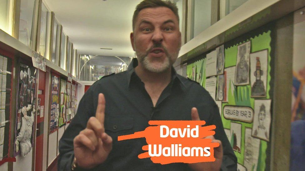 David Walliams Visits Manchester Attack Victims School Bbc News 