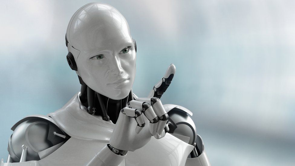 humanoid robot pointing finger