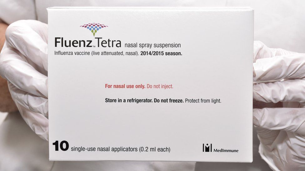 Box of Fluenz Tetra vaccine