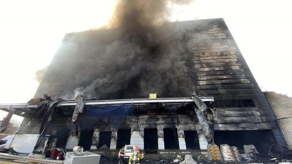 Blaze in Icheon, South Korea