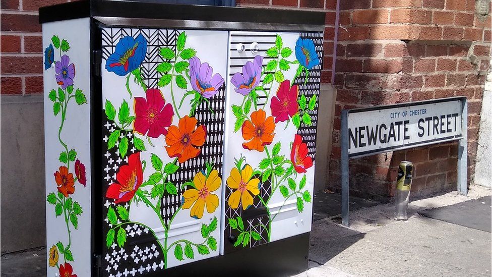 BT cabinet painted by Michelle Pickering
