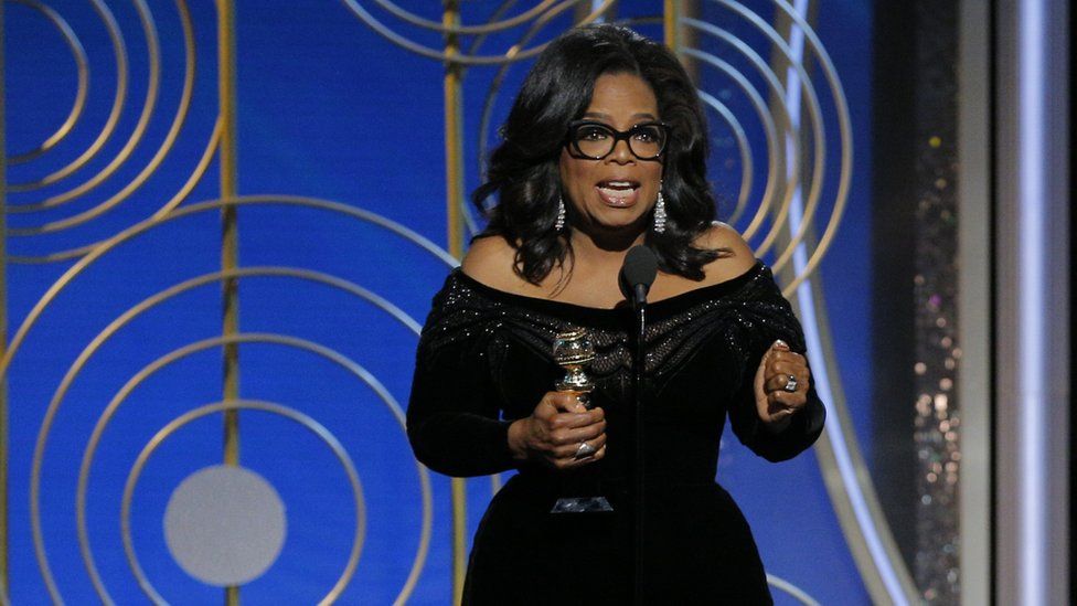 Oprah Winfrey accepts the 2018 Cecil B. DeMille Award during the 75th Annual Golden Globe Awards at The Beverly Hilton Hotel on January 7, 2018 in Beverly Hills, California.
