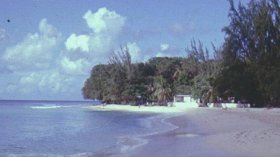 Beach scene in Barbados