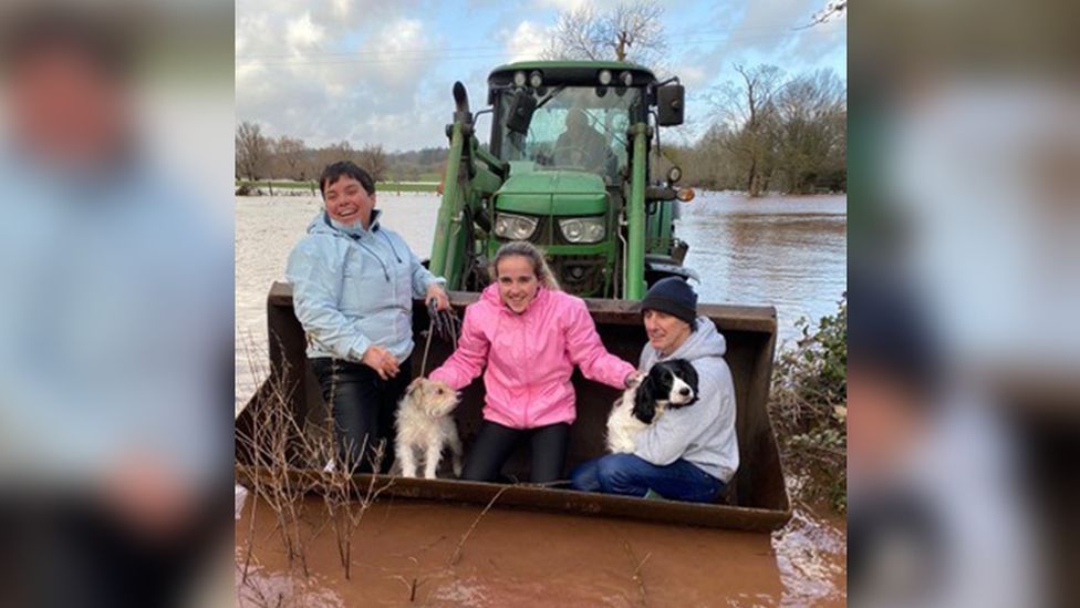 Amy Price and her family were rescued by farmers