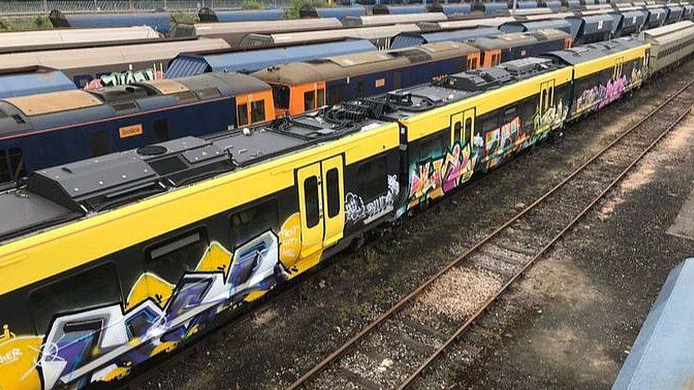 The new Merseyrail train was being stored in Kent