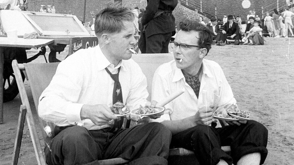 Eric and eRNIE IN bLACKPOOL in 1953