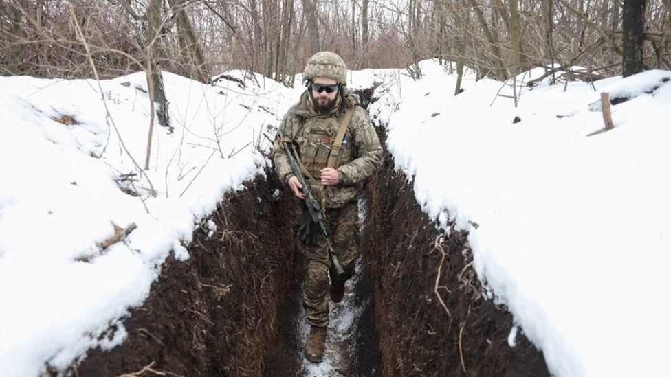 Ukrajinski vojnik na liniji fronta u Horlivki, Donbas