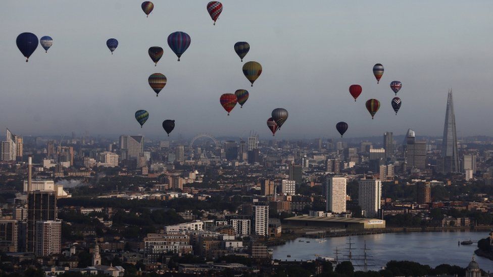 Hot air on sale balloon london