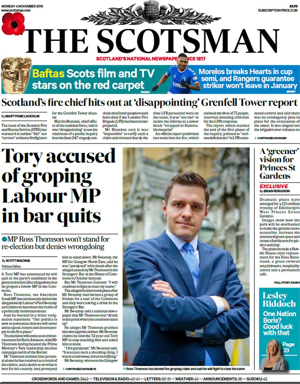 The Scotsman front page