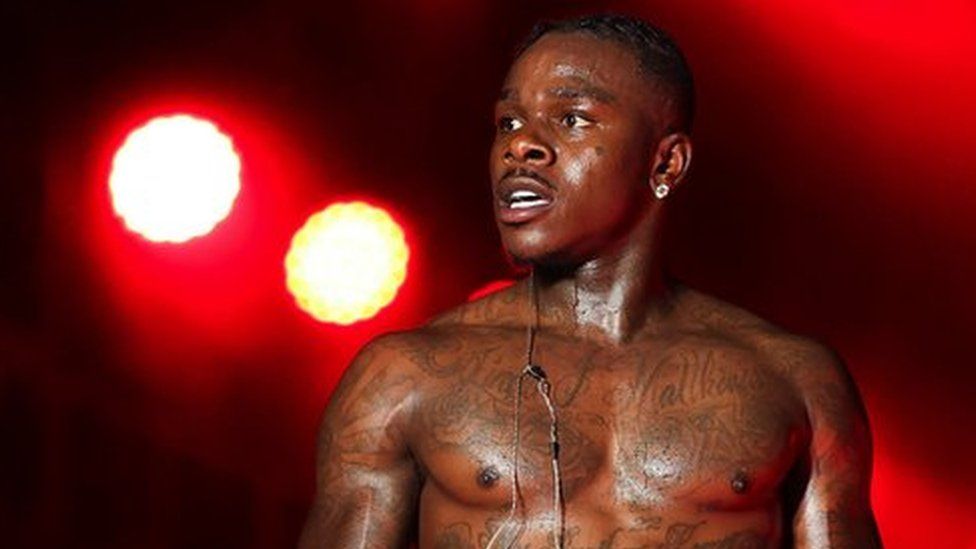 DaBaby onstage at Rolling Loud festival