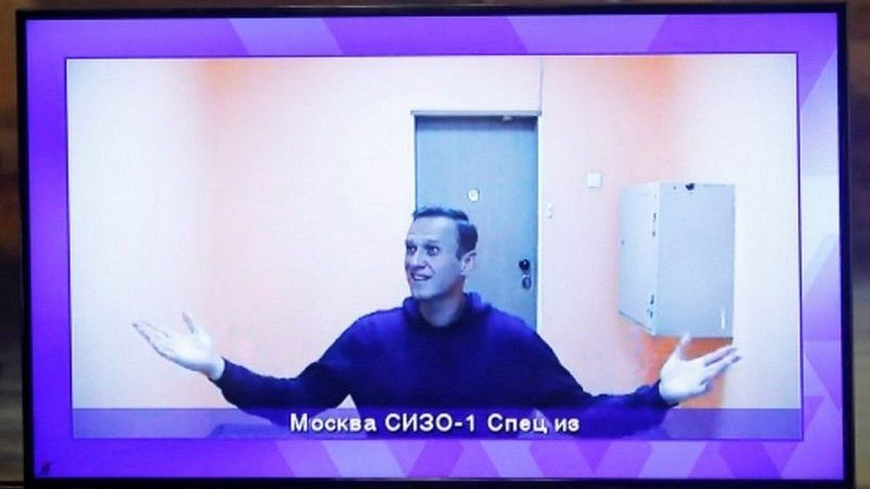 Навальный апеллирует по видеосвязи, 28 января 21